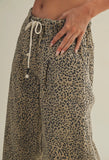 Cheetah tie front pant