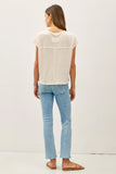 Natural Linen Boxy Cut Tee