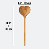 Love Engraved Wooden Heart Spoon