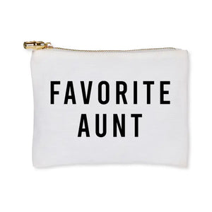 "Favorite Aunt" Zippered Pouch