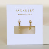 Jax Kelly Open Mini Hoop Earrings - 18k Gold - Champane