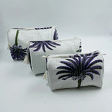 Palm Tree Quilted Washbag Set of 3 Small