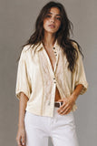 Lace Crepe Button Blouse