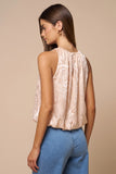 Rose High Neck Bubble Blouse