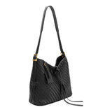 Thalia Black Recycled Vegan Leather Tote Bag