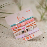 "Roxy Pink Tropics" Hair Tie + Bracelet