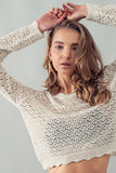 Sparkle Crochet Knit Top
