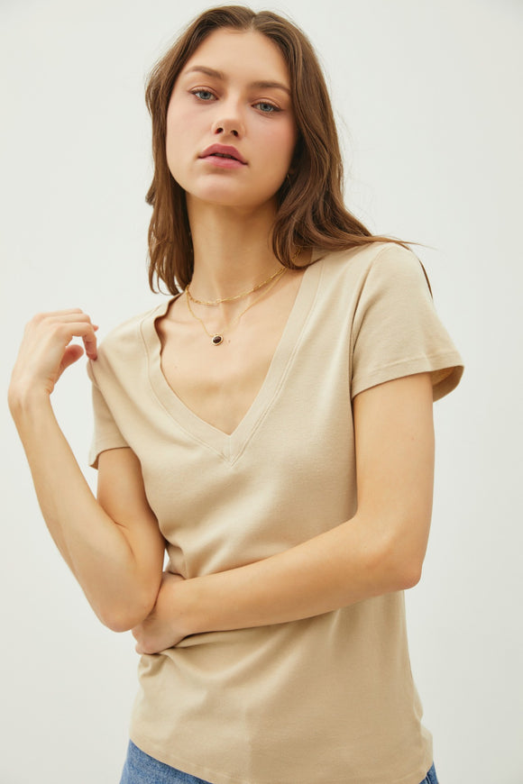 Be Cool Taupe Tee