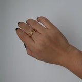 Gold Adjustable Heart Ring