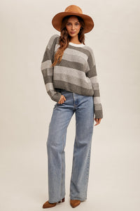 Caroline Striped Sweater natural