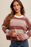 Caroline Striped Sweater pink