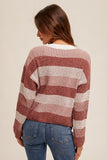 Caroline Striped Sweater pink