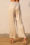 Lux Stretch Satin Wide Leg Pants