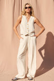 Linen Striped Trouser