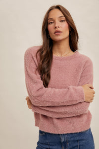 Bailly Scoop back eyelash sweater