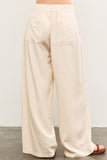 CUT EDGE WAIST WIDE LEG PANTS