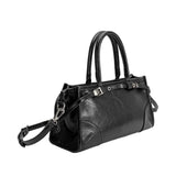 Rhonda Black Recycled Vegan Top Handle Bag
