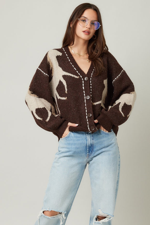 Horse Cardigan Sweater