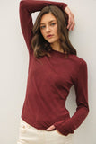 Be Cool Burgundy Long Sleeve