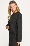 Black Soft Knit One Pocket Top
