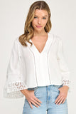 Lucy Lace Trimmed Blouse