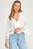 Lucy Lace Trimmed Blouse