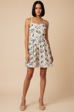 Layla Embroidered Floral Open Back Dress