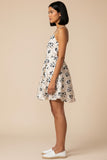 Layla Embroidered Floral Open Back Dress