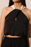 Carla Contrast Strap Bubble  Top