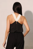 Carla Contrast Strap Bubble  Top