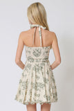 Haily Halter Smocked Mini Dress