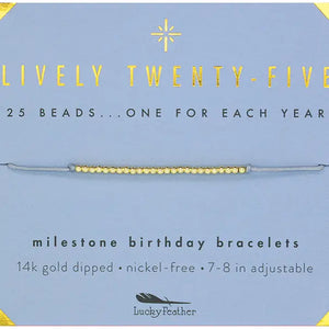 Milestone Birthday Bracelet 25