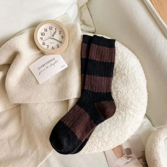 Autumn and Winter Warm Striped Socks