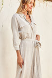 Perfect Pinstripe Midi Shirtdress