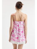 Tropical Lace Mini Dress