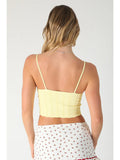 Pale Banana Lace Textured Bralette