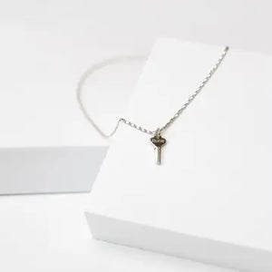 Silver BREATH Petite Key Necklace