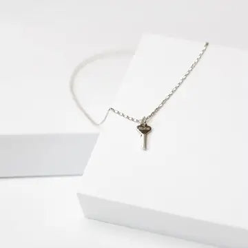 Silver BREATH Petite Key Necklace