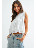 Broderie Sleeveless Top