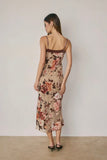 Floral Velvet Burnout Midi Dress