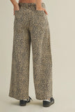 Cheetah tie front pant