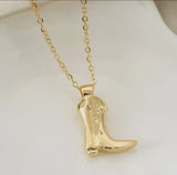 cowgirl boot necklace