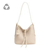 Melie Bianco Thalia Bone Recycled Vegan Leather Tote Bag