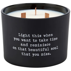 Bereavement Poetry Candle