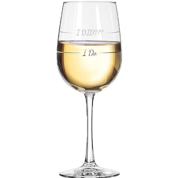 Stem Wine Glass | I Do / I Did?!