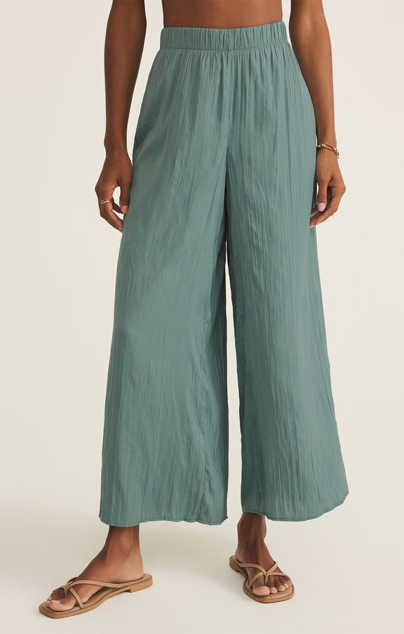 Z Supply Sunset Satin Pant in Sea Pine