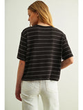 Sam Striped Cotton Linen Top
