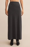 Z Supply Demure Maxi Skirt Charcoal Heather