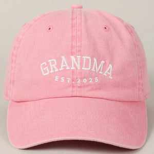 Grandma Est.2025 Embroidery Baseball Cap