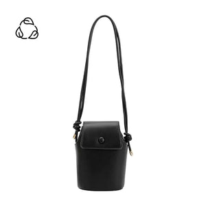 Abigail Black Recycled Vegan Crossbody Bag